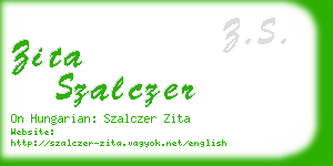 zita szalczer business card